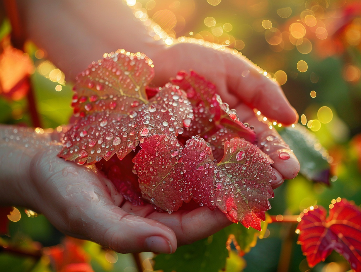 feuilles vigne rouge