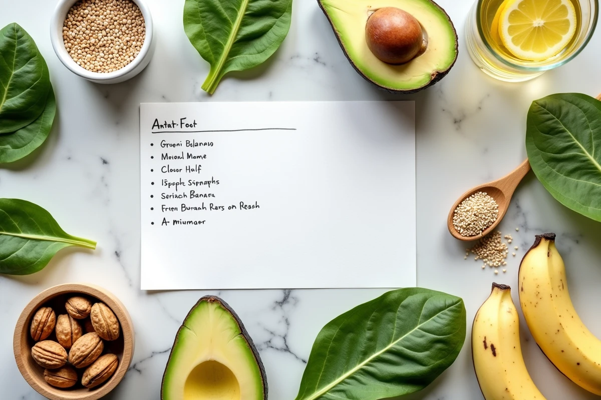 Aliments riches en magnésium et vitamines B pour prévenir les fourmillements et la paresthésie par l'alimentation