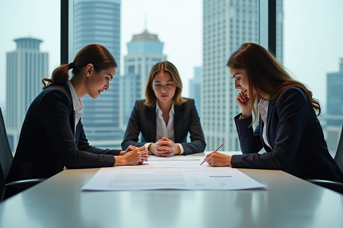 Groupe de collègues discutant d